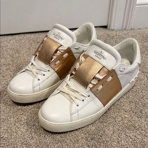 Valentino Garavani Calfskin Open Sneaker EUC Size 41.5